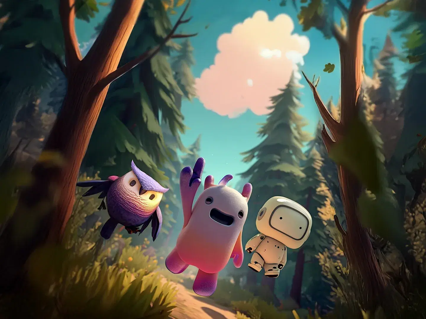 WLKR.learning characters on a forest path — investor product overview